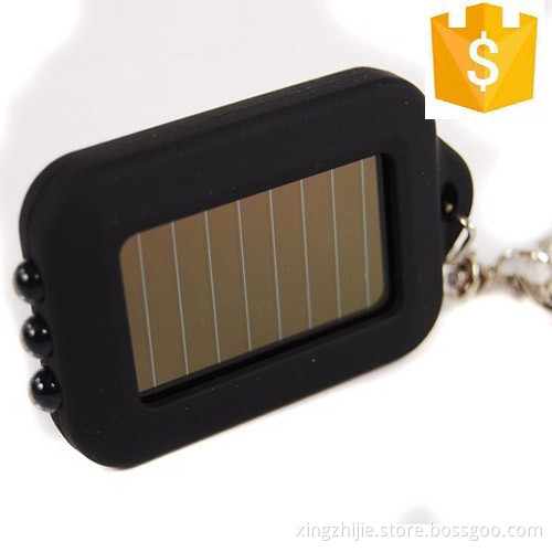 3 LED Rechargeable Solar Power Flashlight Keychain
